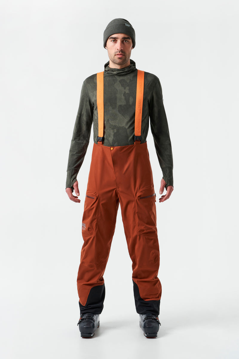 Men's MTN-X Grade 3L Light Bib-Dark Terracotta
